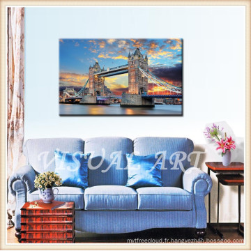 London Bridge Frameless Imprimé Canvas Art, prêt à accrocher